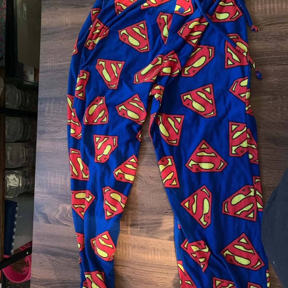 Superman pajama pants large
